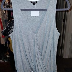 Express Medium Criss Cross Open Neck Layering Top NWT